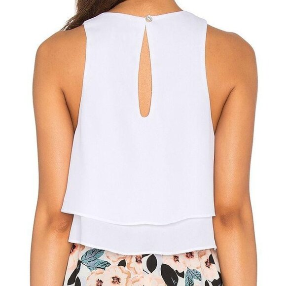 Show Me Your Mumu white crisp King ruffle sleeveless crop top small MSRP 96 - Picture 2 of 12